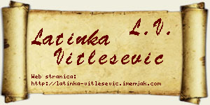 Latinka Vitlešević vizit kartica